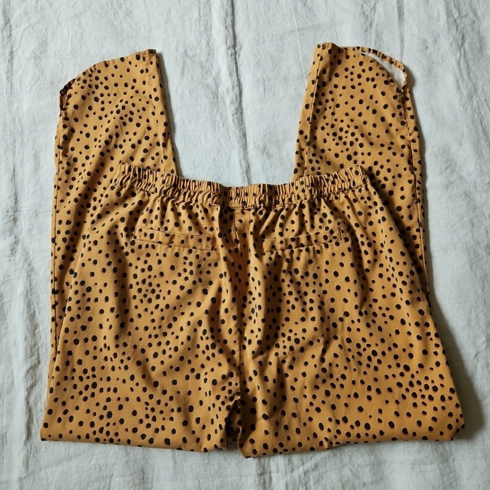 Marine Layer Allison Cheetah Print Pull On Pants Ankle Length With Pockets Large - Picture 10 of 16